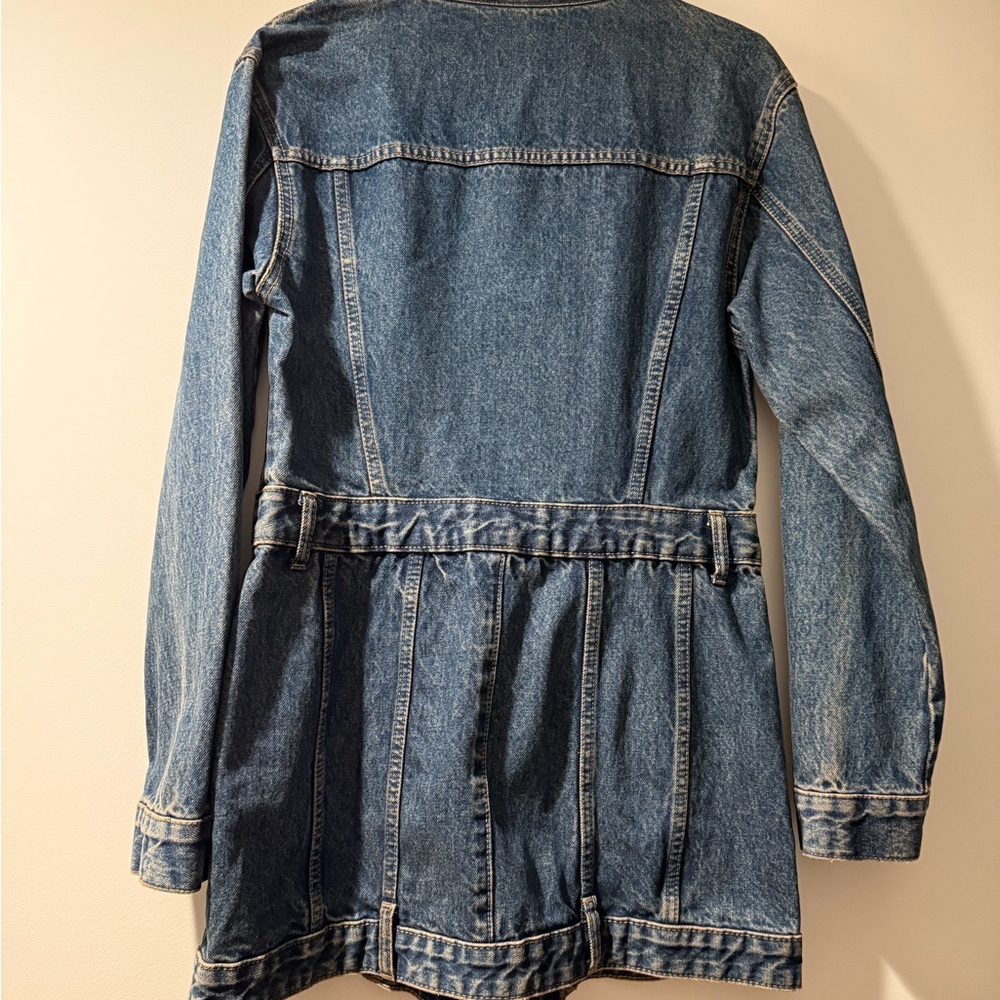 Zara Dark Blue Denim Dress - Picture 2 of 4